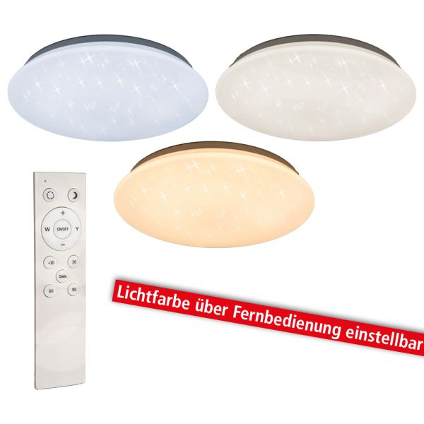 STERNENHIMMEL LED Deckenleuchte, Ø 56 cm, 48 W, Weiß, 39,95 €