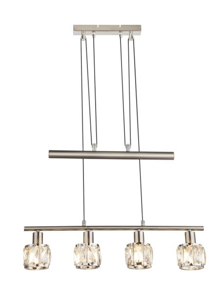 Lighting - KRIS - Hängeleuchte Metall Nickel matt, 4x E14