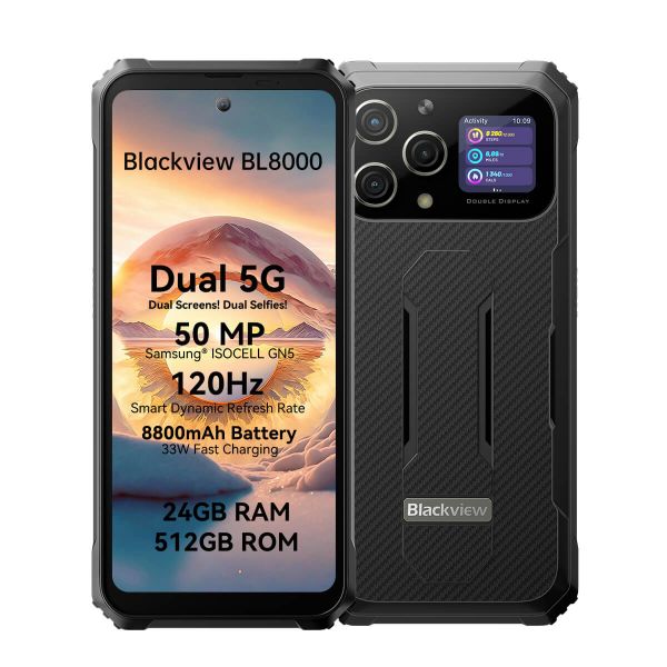 Blackview BL8000 Orbit Grey Rugged Smartphone 5G 24GB RAM 512GB ROM 50MP 2. Display