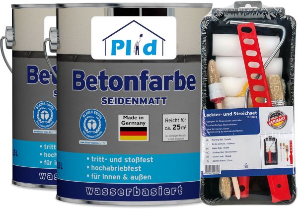 Premium Betonfarbe Sockelfarbe Bodenfarbe Bodenbeschichtung Set Anthrazitgrau