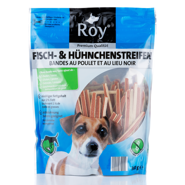 Hundesnacks Fisch- & Hühnchenstreifen - ca. 360 g