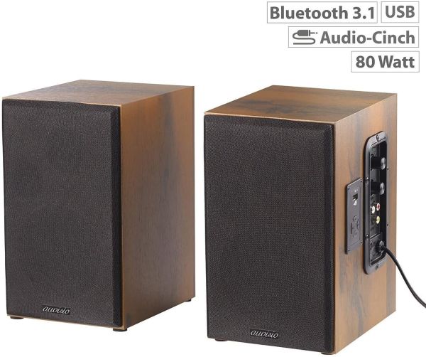 MSS-90.usb Lautsprecher Holz Gehäuse Aktiver Stereo-Regallautsprecher Bluetooth Boxen