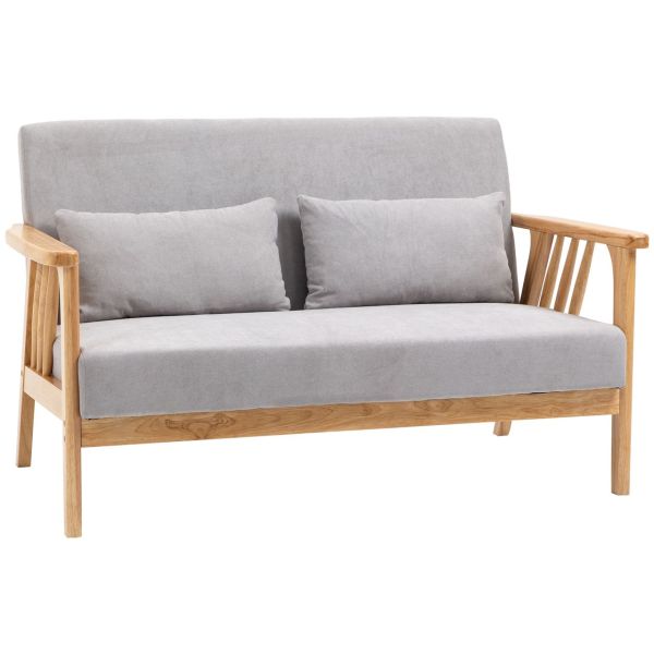 Zweisitzer 2-Sitzer Sofa, Doppelsofa mit Armlehne, Loveseat mit Samtoptik