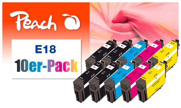 10er-Pack Tintenpatronen ersetzt Epson No. 18