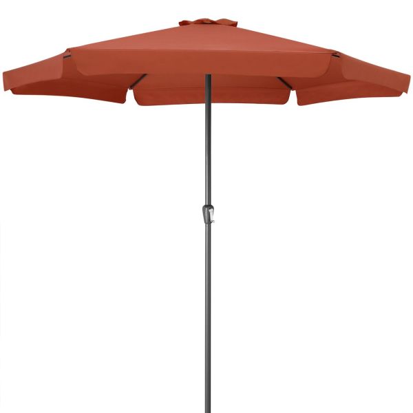 Kingsleeve® Sonnenschirm Terrakotta Ø330cm mit Kurbel