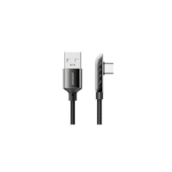 Gaming USB-Kabel - USB Type C Ladekabel Datenkabel Kabel Winkelstecker 1.2Meter 3A Schwarz