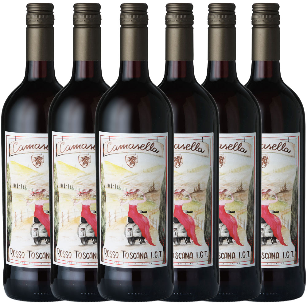Camasella Rosso 6er Toscana | 33 0,75l trocken + Gratis IGT % Karton - Norma24