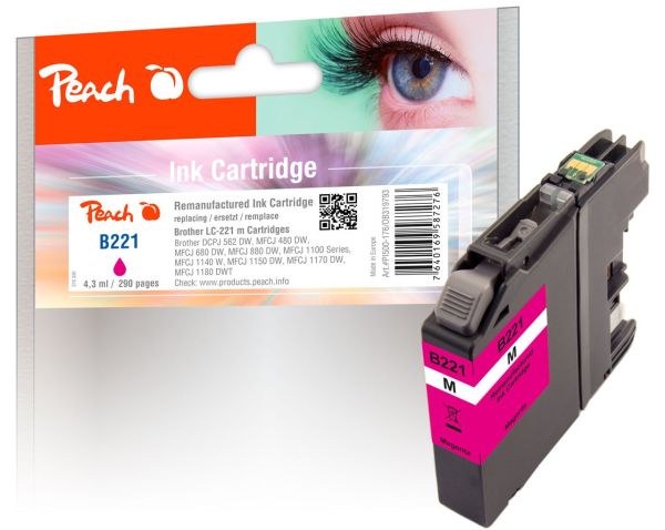 Tintenpatrone magenta ersetzt Brother LC-221M