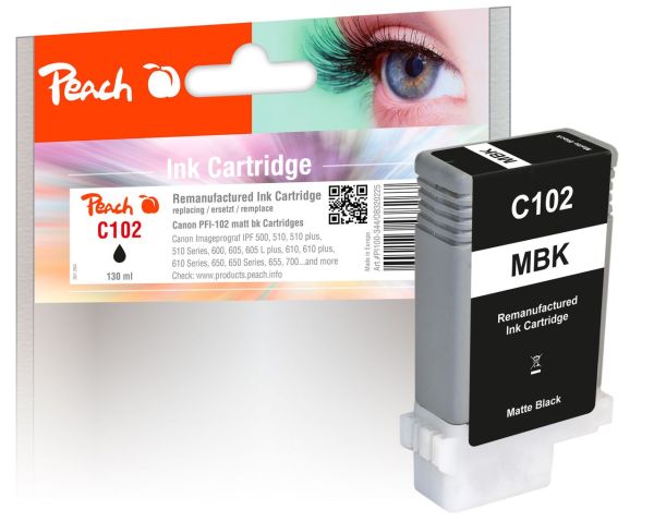 Tintenpatrone matte schwarz ersetzt Canon PFI-102MBK