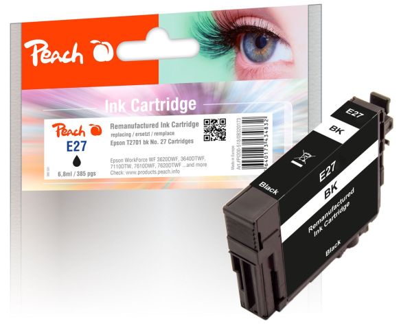 Tintenpatrone schwarz ersetzt Epson T2701, No. 27 bk