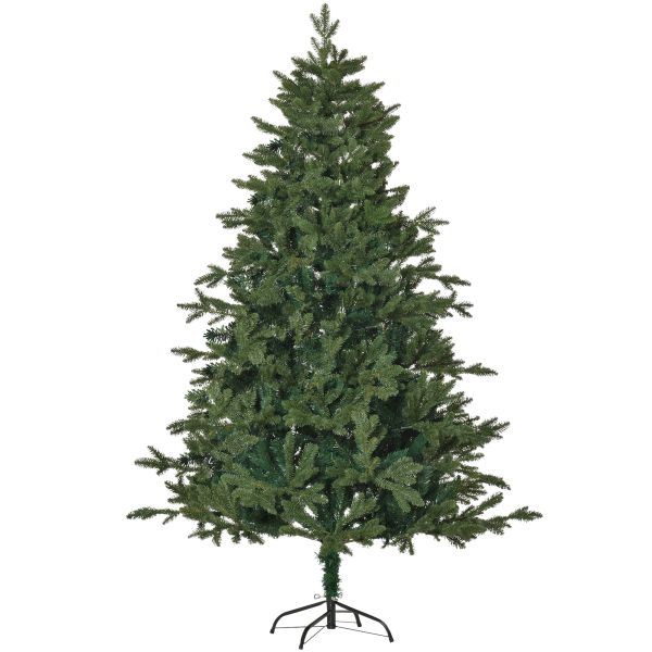 künstlicher Weihnachtsbaum 1,8 m Christbaum Tannenbaum PVC PE Metall Grün Ø90 x 180 cm