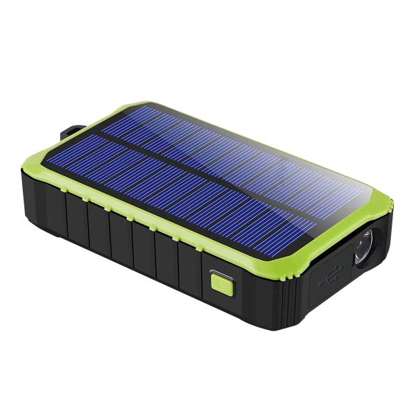 Solar USB Powerbank „Crank10“ 10.000 mAh Schwarz