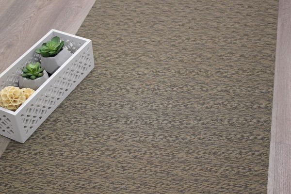 Peyer Syntex Mira Jacquard Teppich Uni Farbe Taupe 80 x 150 cm