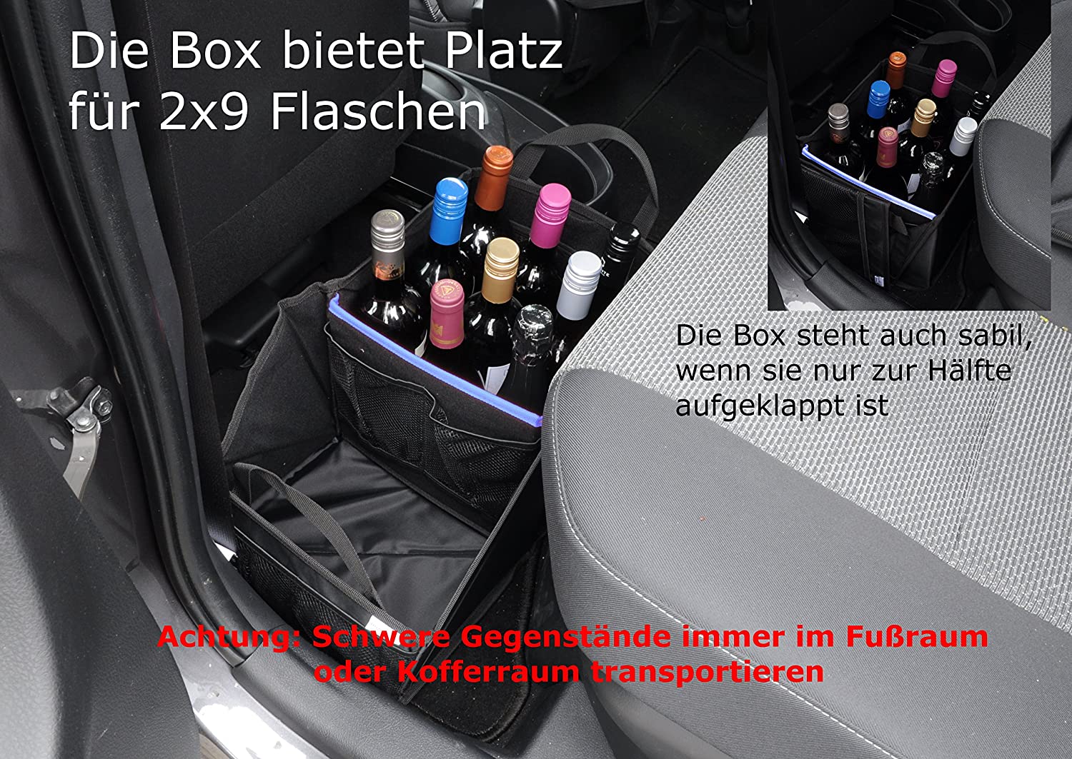 Wumbi Aufbewahrungsbox Blau KfZ Kofferraum Kofferraumtausche Organizer Auto  Tasche