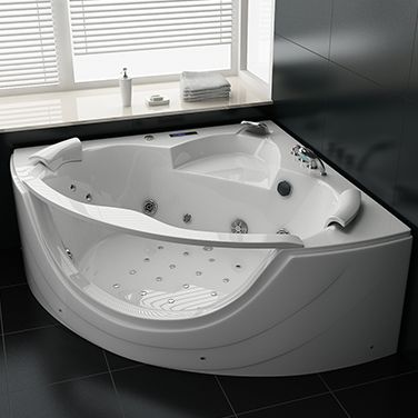 Whirlpool 150x150 cm elegantes Design Heizung Lichttherapie Soundsystem Reinigungsprogramm Bluetooth