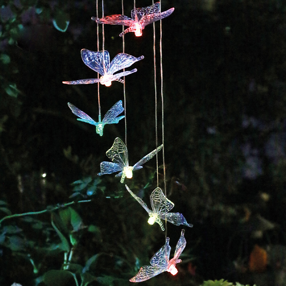 I-Glow LED Solar Hängeleuchte - Schmetterlinge