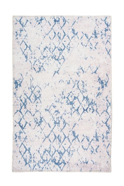 Teppich Peron 400 Weiß / Blau