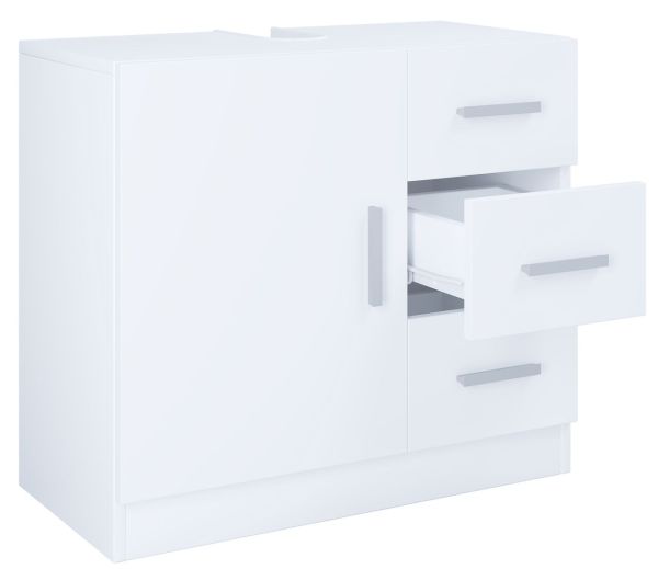 Waschbeckenunterschrank Zalo XL mit 3 Schubladen Weiß