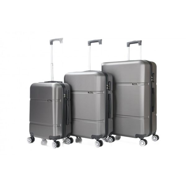 Reisekoffer ABS-02 Koffer 3-teilig Hartschale Trolley Set Kofferset Handgepäck Gepäck Reisetasche