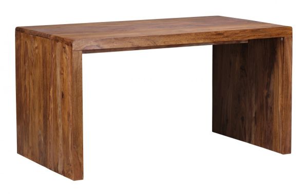 Design Natur Sheesham Massivholz Schreibtisch 140 x 80 x 76 cm