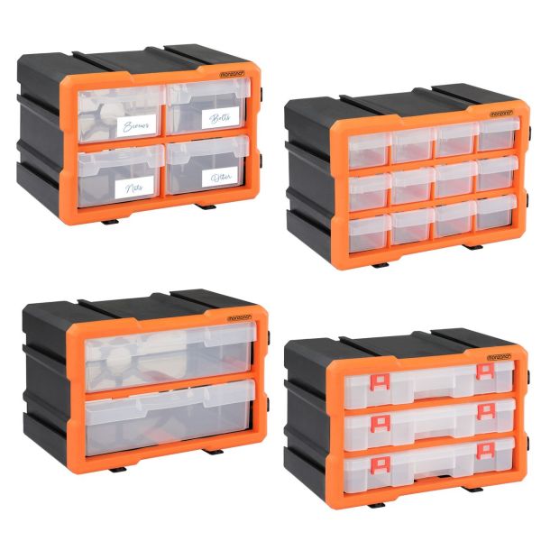 monzana® Kleinteileorganizer Komplett-Set 72 Fächer