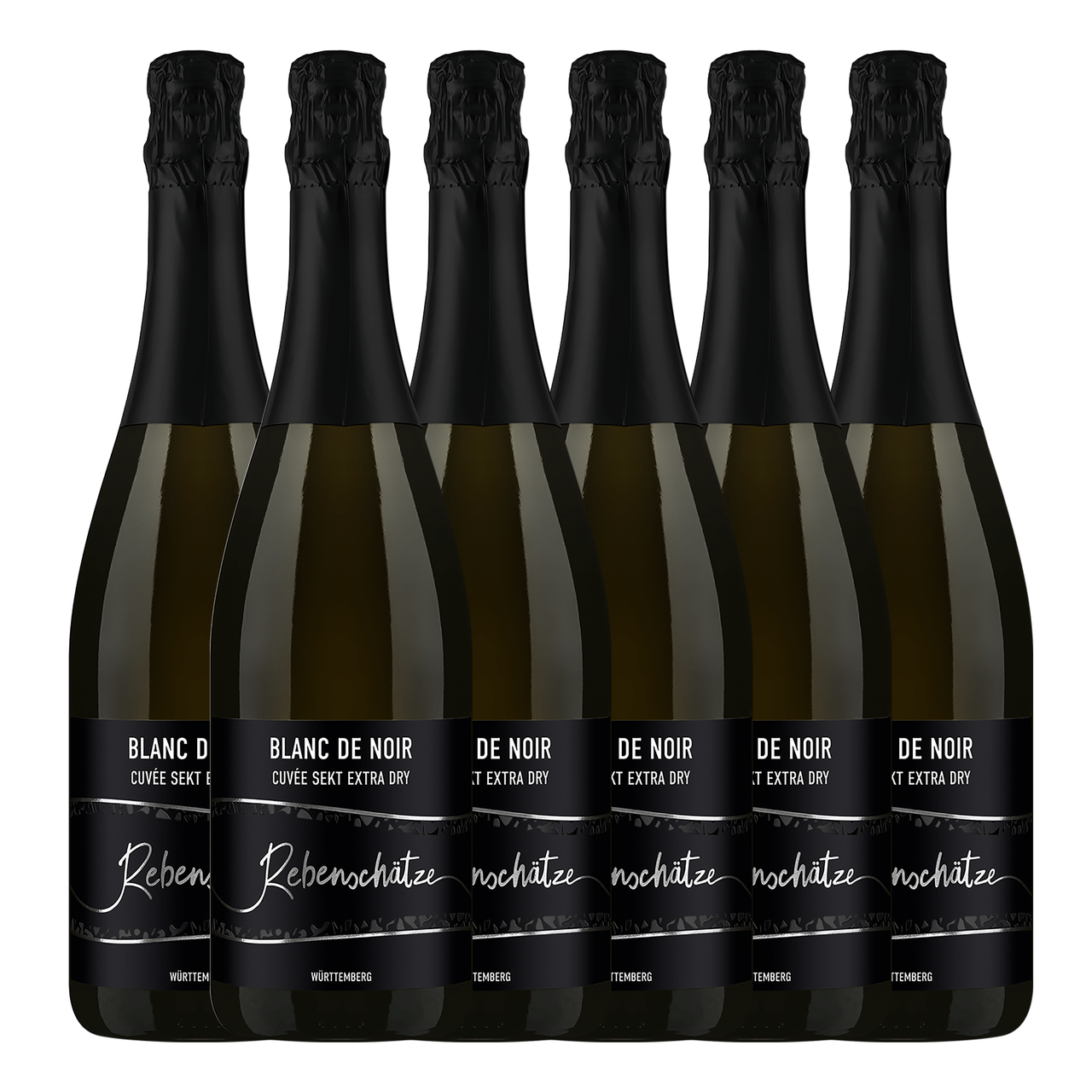 Rebenschätze Blanc de Noir Cuvée Sekt b. A. extra dry6er Karton