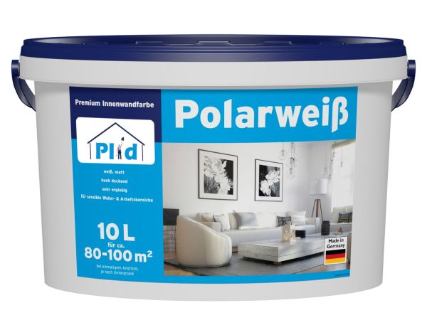 Premium Polarweiss Innenfarbe Wandfarbe Deckenfarbe Profi Farbe Weiß