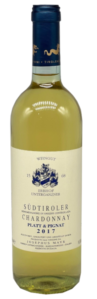 WEINGUT ERBHOF MAYR-UNTERGANZNER Südtiroler Chardonnay Platt & Pignat DOC Chardonnay trocken 201