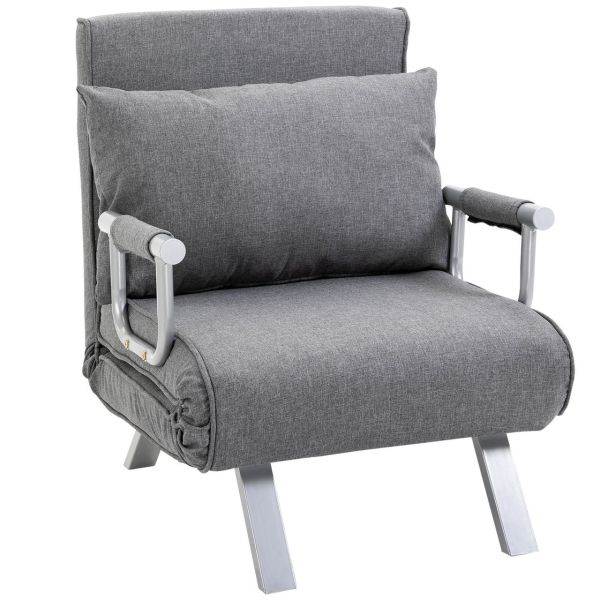 Schlafsofa mit Armlehne 3-in-1 Schlafsessel Gästebett Klappmatratze Klappbett Chaiselongue Multifunk