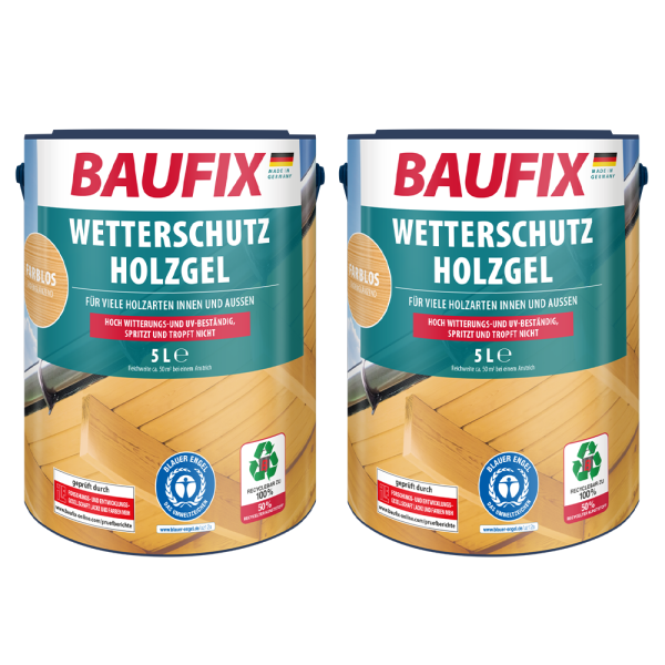 Wetterschutz-Holzgel Farblos 2er-Set