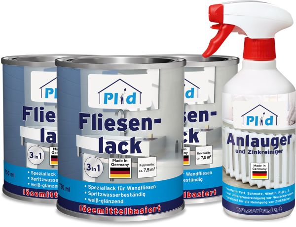 Premium Fliesenlack Fliesen Lack Fliesenfarbe & 0,5l Anlauger Anthrazitgrau - Glänzend