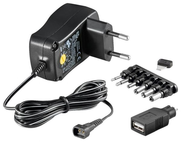 EcoFriendly Universal Netzteil 600 mA 3-12 V mit 8 DC + 1 USB Adapter Netzstecker