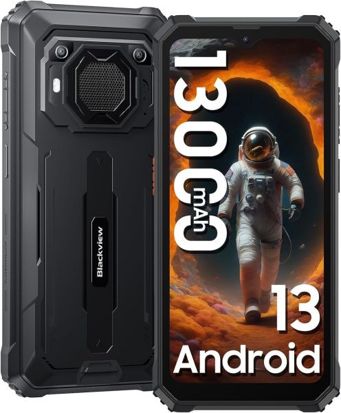 BV6200Pro Schwarz Rugged Smartphone, Outdoorhandy mit 8 GB RAM und 128 GB Speicher