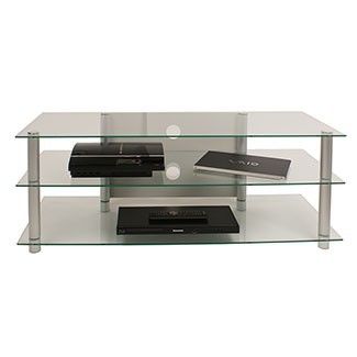 TV-Möbel Zumbo | LCD Rack, LED Tisch Alu Klarglas