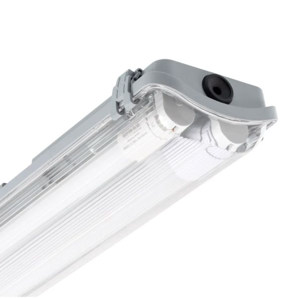 LED Wannenleuchte Gehäuse für 2xT8, 120cm, IP65, IK08