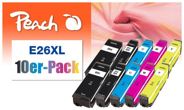 10er-Pack Tintenpatronen ersetzt Epson No. 26XL