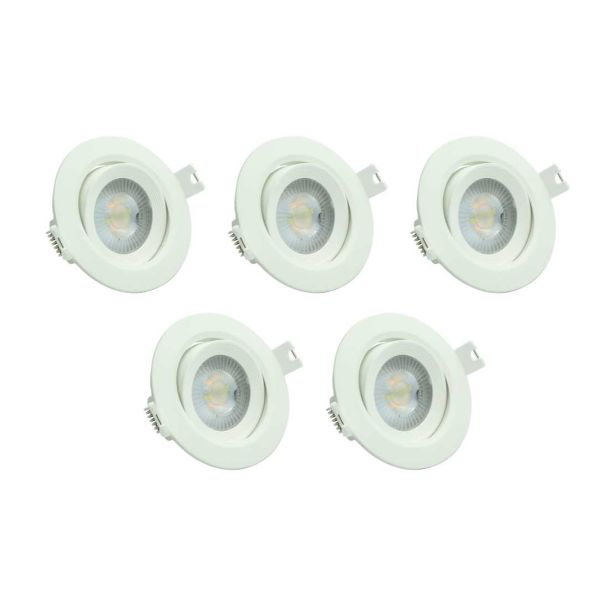 5er Pack LED CCT Downlight, schwenkbar