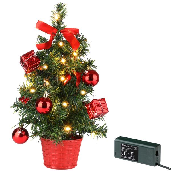 Tannenbaum Weihnachten Rot 36cm Timer