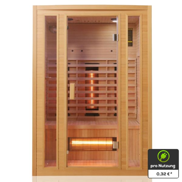 Tronitechnik® Infrarotkabine Infrarotsauna MANILA 130cm x 100cm inkl. 6 Vollspektrumstrahler