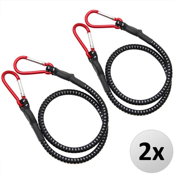 Deuba® Spanngummi Expander 80 x 1cm 2er Set schwarz / weiß / rot