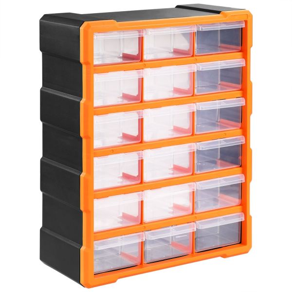 monzana® Kleinteileorganizer 47,5x38x16cm 18 Fächer