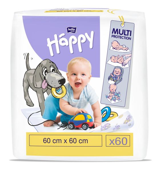 bella baby Happy Wickelunterlagen 60X60 cm 60 Stück