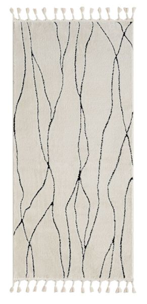 Teppich Moroccan Happiness, 100 cm x 200 cm, Farbe weiß, rechteckig, Florhöhe 19mm