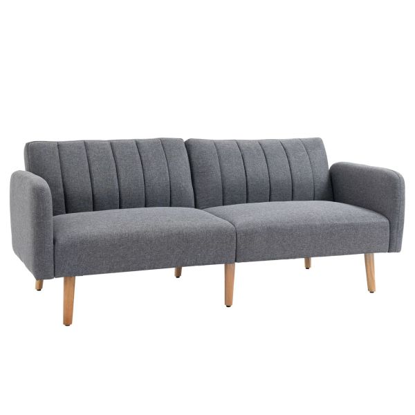 Schlafsofa Klappsofa 2-Sitzer Stoffsofa Bettsofa Sofa mit Schlaffunktion Sofagarnitur leinenartiges