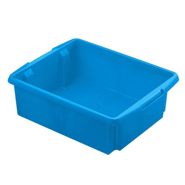 Dreh- und Stapelbehälter, Inhalt 17 Liter, blau LxBxH 455x360x145 mm, Polypropylen (PP) (10er Set)