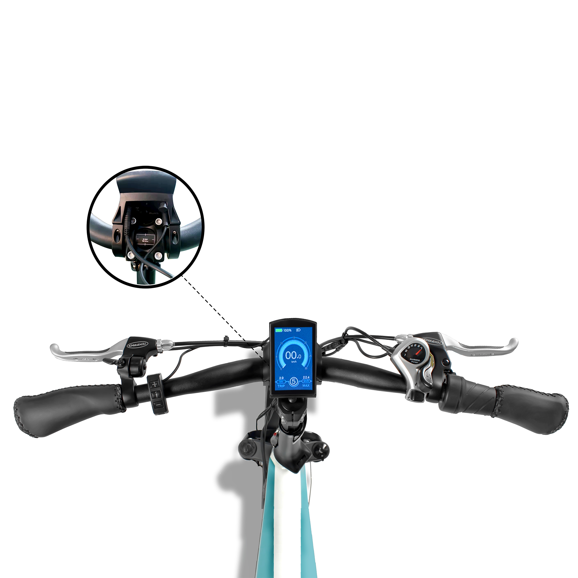 E-Bike Shimano JOBOBIKE Zoll Fat-Reifen Eddy-S faltbar 250W Elektrofahrrad 20 Gang Norma24 Acera Heckmotor Kettenschaltung | 7 vollgefedert