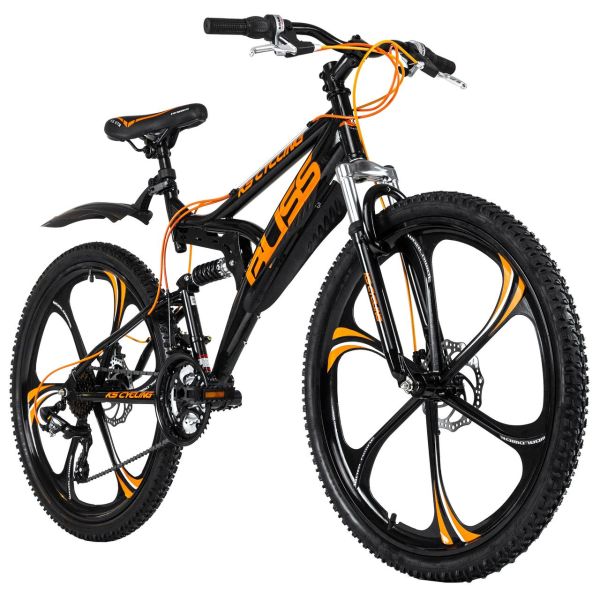 Mountainbike Fully 26'' Bliss schwarz-orange RH 47