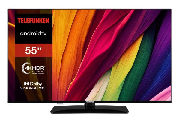 TELEFUNKEN D55U750X2CWI Fernseher 55 Zoll Android Smart TV (4K UHD, HDR Dolby Vision, Dolby Atmos)