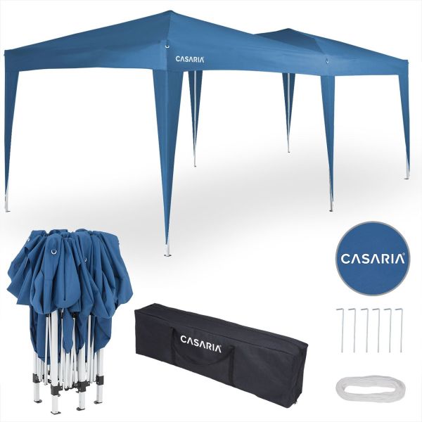 Faltpavillon Blau 3x6m