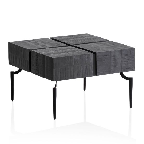 Couchtisch Mango Massivholz 60 cm Sofatisch Cube Wohnzimmertisch